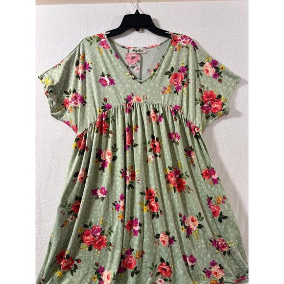 Haptics Floral Green Dress - Picture 3 of 8